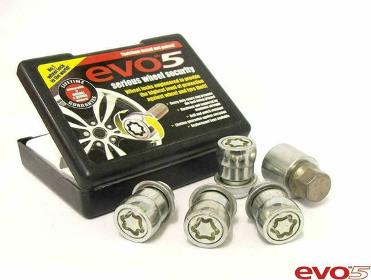 EVO5 Locking Wheel Nuts, M12x1.5, 60° Taper