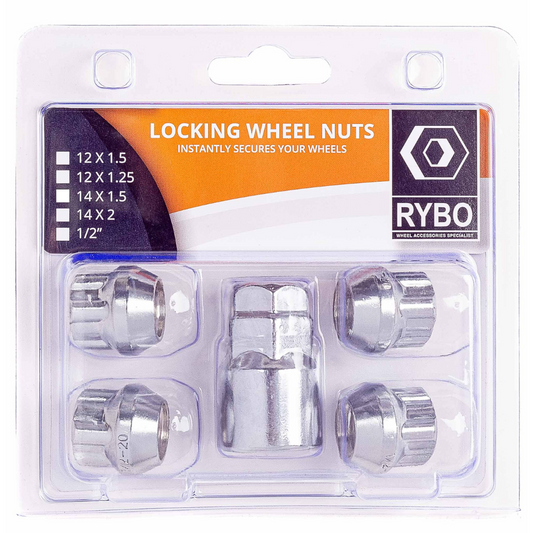 Open-Ended Wheel Locking Nuts (Tapered)