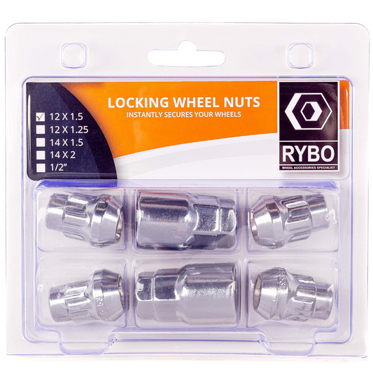 Closed-End Wheel Locking Nuts With 2 Keys