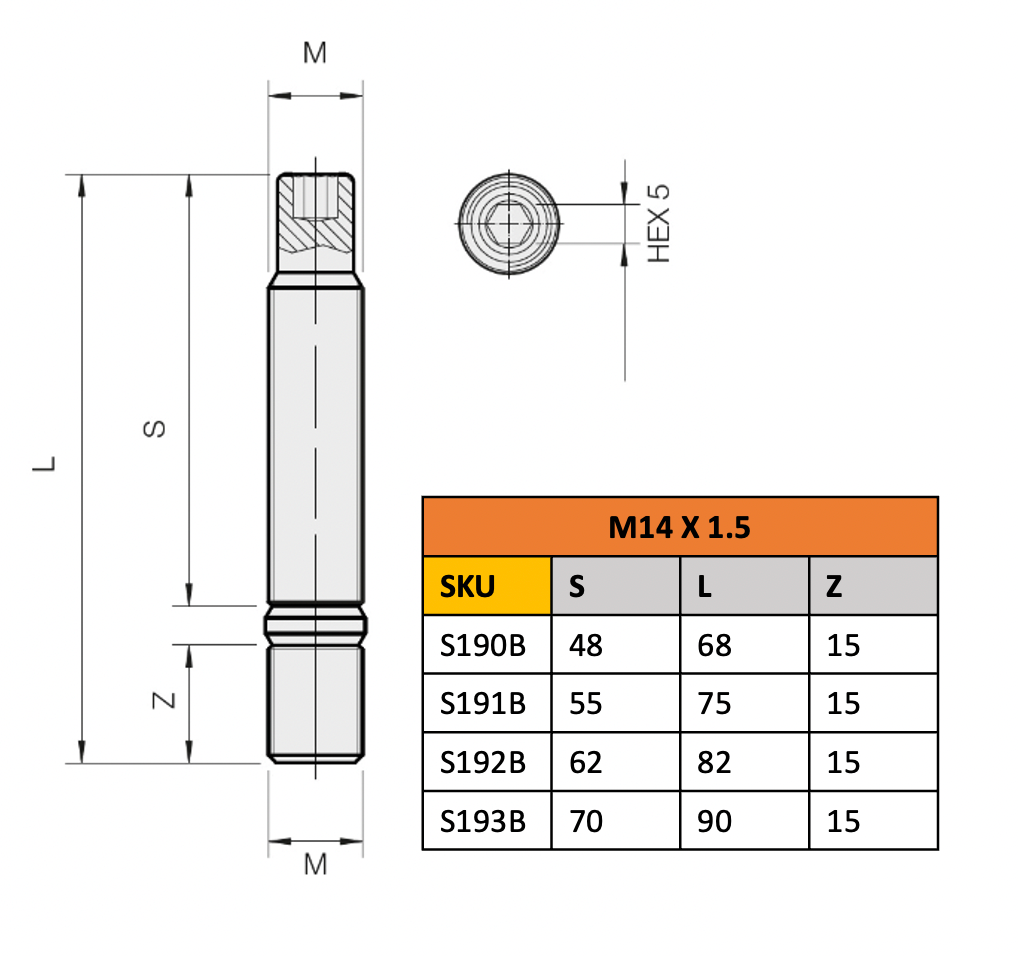 Screwing stud, Black