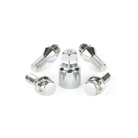 M12 x 1.25, Lock Bolt, 60° Taper, 17/19 Hex,Chrome