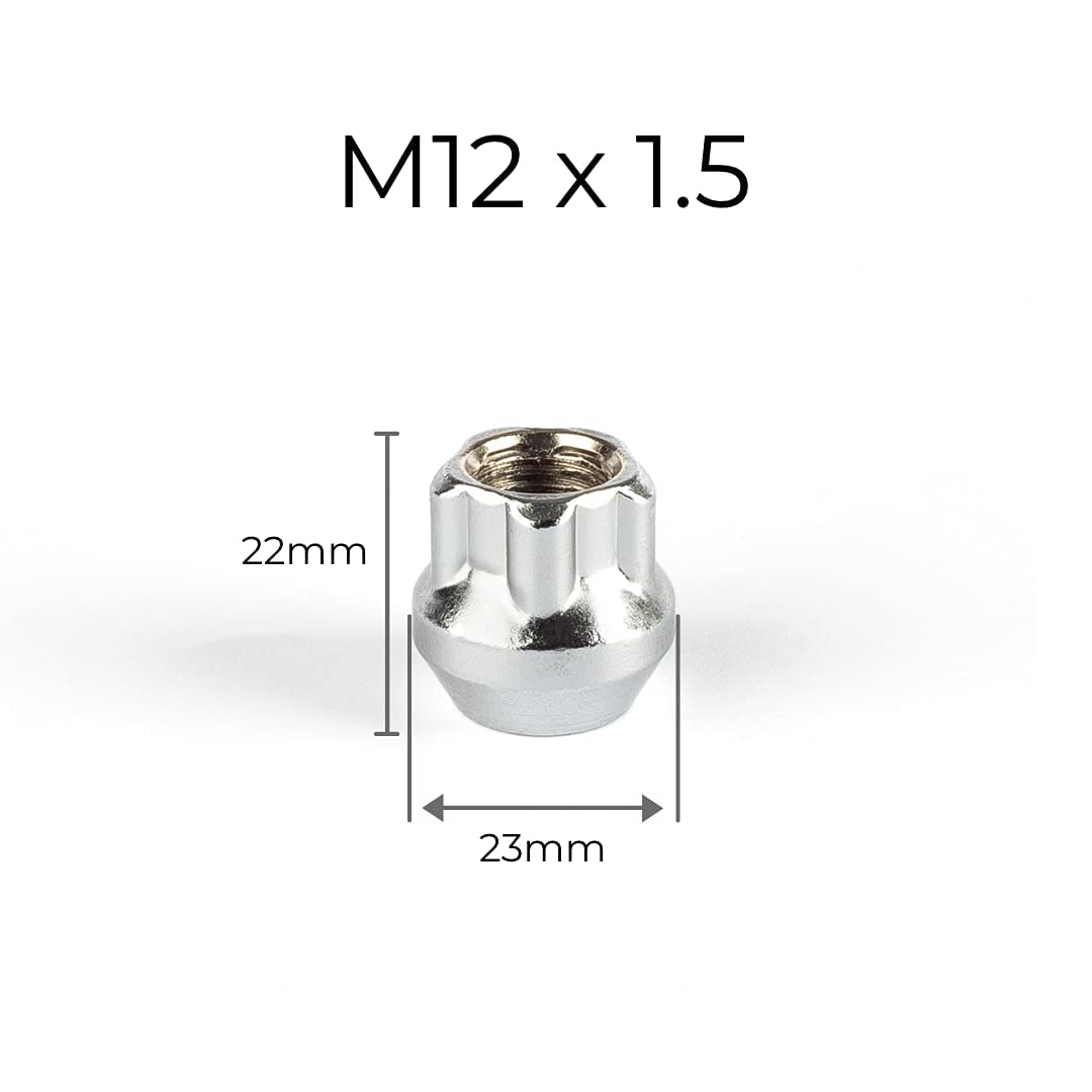 Open-Ended Wheel Locking Nuts (Tapered)