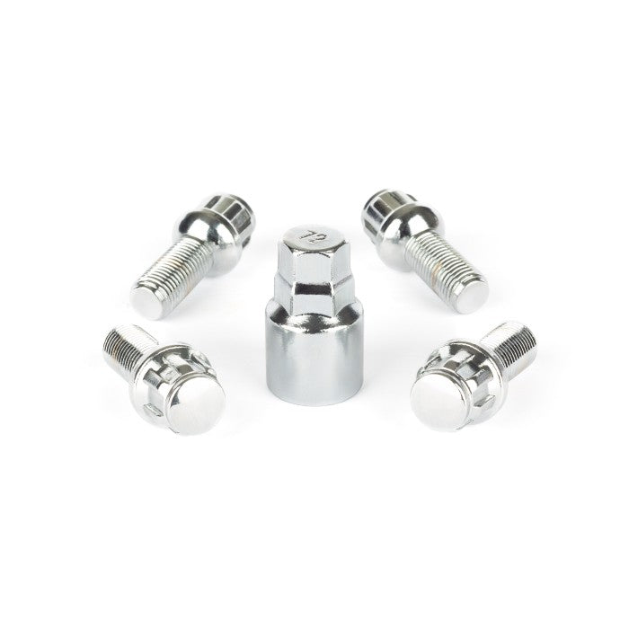 4x Bimecc Radius Wheel Bolts – M14 X 1.5, 35mm Thread – Silver – Made In Italy – S17D35